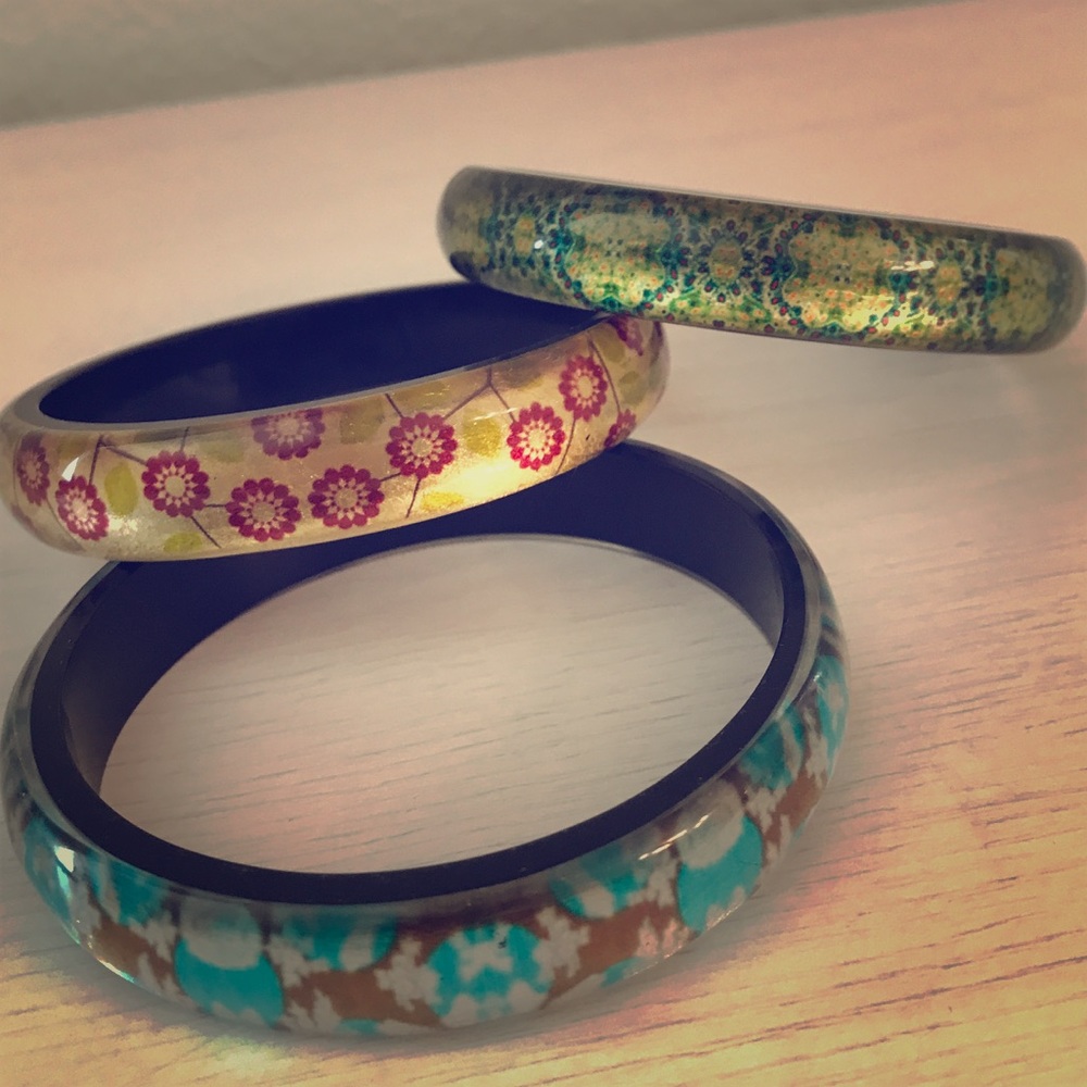 Resin Bangle Set (3 sold together)